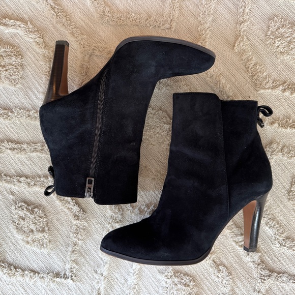 COACH WOMENS BLACK SUEDE JEMMA ANKLE BOOTIES HEEL US 10 EU 40 - Picture 11 of 12